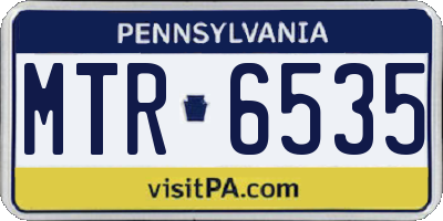PA license plate MTR6535