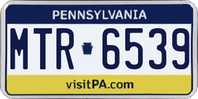 PA license plate MTR6539