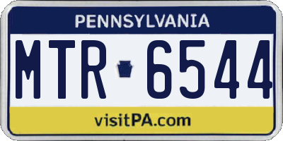 PA license plate MTR6544