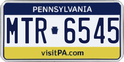 PA license plate MTR6545