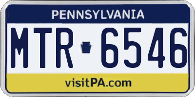 PA license plate MTR6546