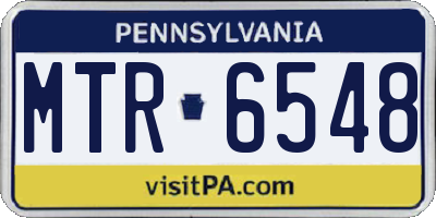 PA license plate MTR6548