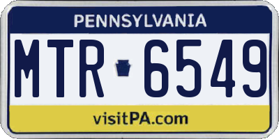 PA license plate MTR6549