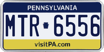 PA license plate MTR6556