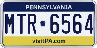 PA license plate MTR6564