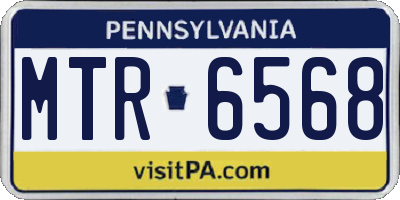 PA license plate MTR6568