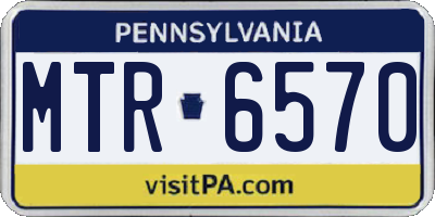 PA license plate MTR6570