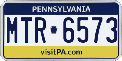 PA license plate MTR6573