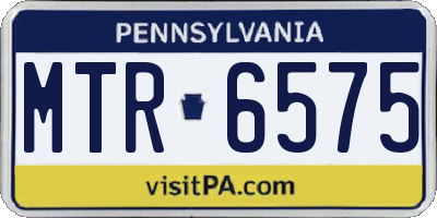 PA license plate MTR6575