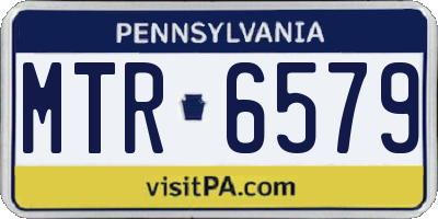 PA license plate MTR6579