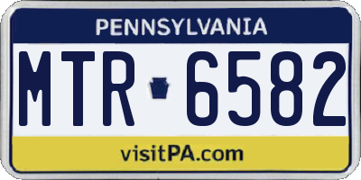 PA license plate MTR6582