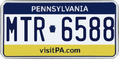 PA license plate MTR6588
