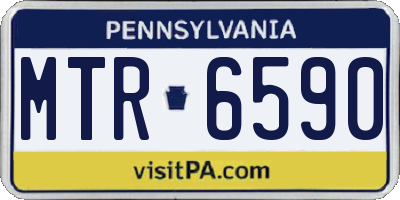 PA license plate MTR6590