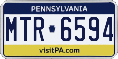 PA license plate MTR6594