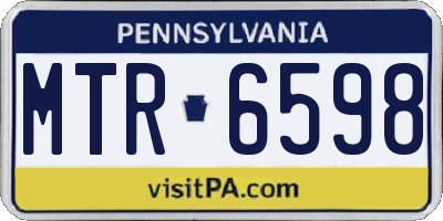PA license plate MTR6598