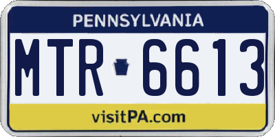 PA license plate MTR6613