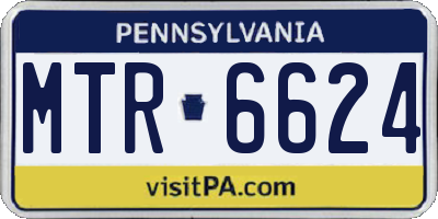 PA license plate MTR6624