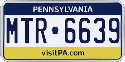 PA license plate MTR6639