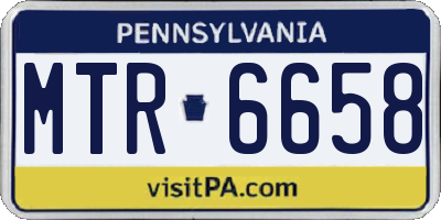 PA license plate MTR6658