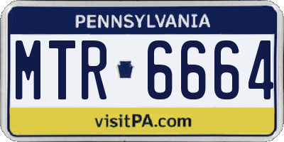 PA license plate MTR6664