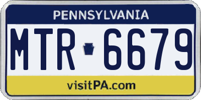 PA license plate MTR6679