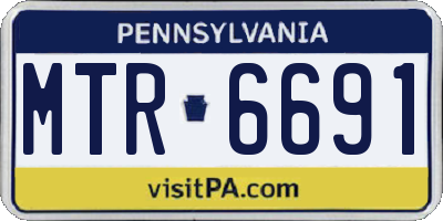 PA license plate MTR6691
