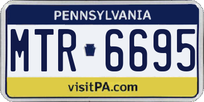PA license plate MTR6695