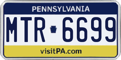 PA license plate MTR6699