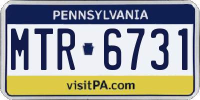 PA license plate MTR6731
