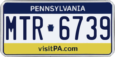 PA license plate MTR6739