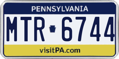 PA license plate MTR6744