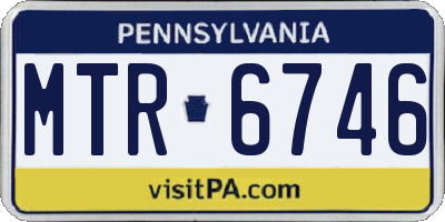 PA license plate MTR6746
