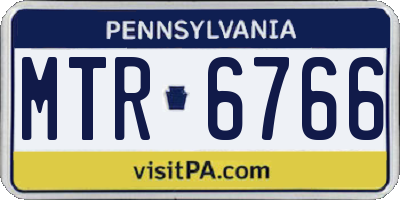 PA license plate MTR6766