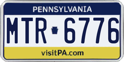 PA license plate MTR6776