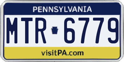 PA license plate MTR6779