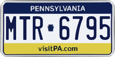 PA license plate MTR6795