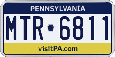 PA license plate MTR6811
