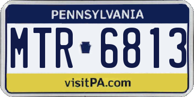 PA license plate MTR6813