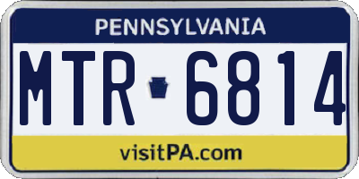 PA license plate MTR6814