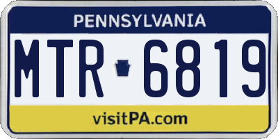 PA license plate MTR6819
