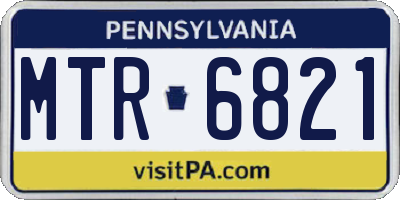 PA license plate MTR6821