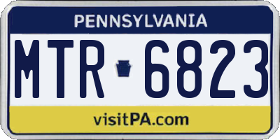 PA license plate MTR6823