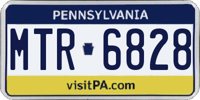 PA license plate MTR6828