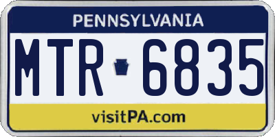 PA license plate MTR6835