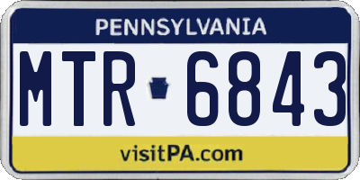 PA license plate MTR6843