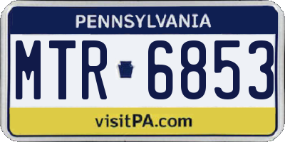 PA license plate MTR6853