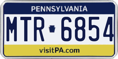 PA license plate MTR6854