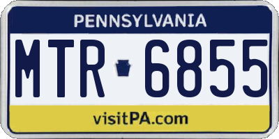 PA license plate MTR6855