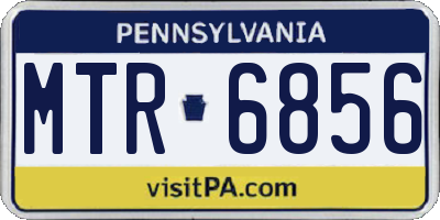 PA license plate MTR6856