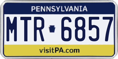 PA license plate MTR6857